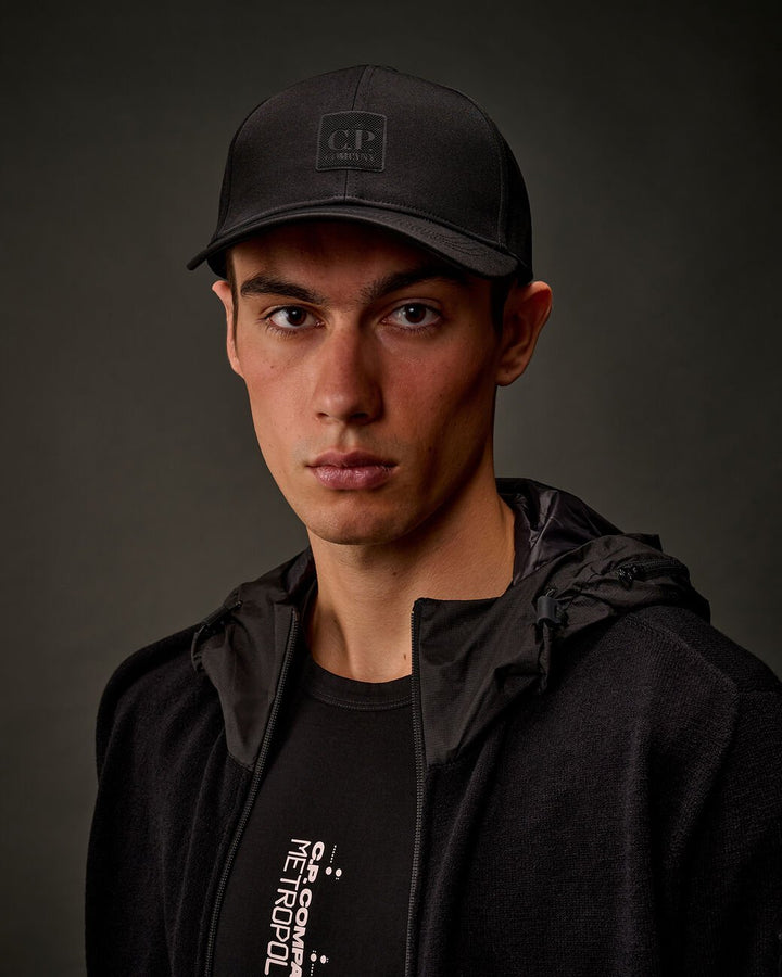 C.P. COMPANY - Metropolis Series Polyester Twill Logo Cap Noir - Lothaire