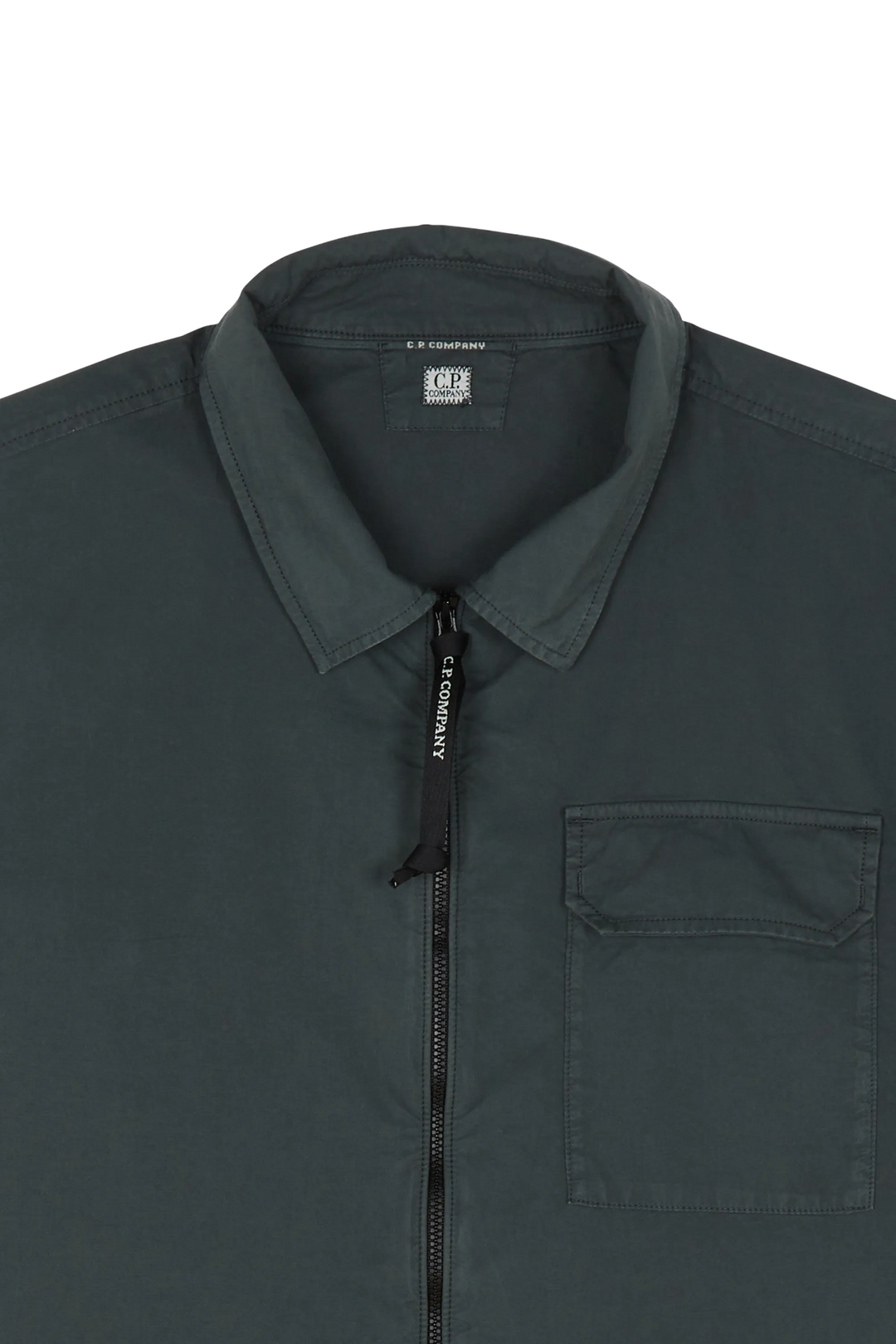 C.P. COMPANY - Organic Gabardine Zipped Overshirt - Gris - Lothaire
