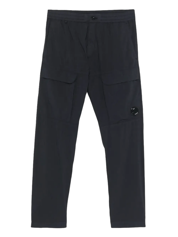 C.P. COMPANY : pantalon à verre de lunettes signature bleu marine - Lothaire