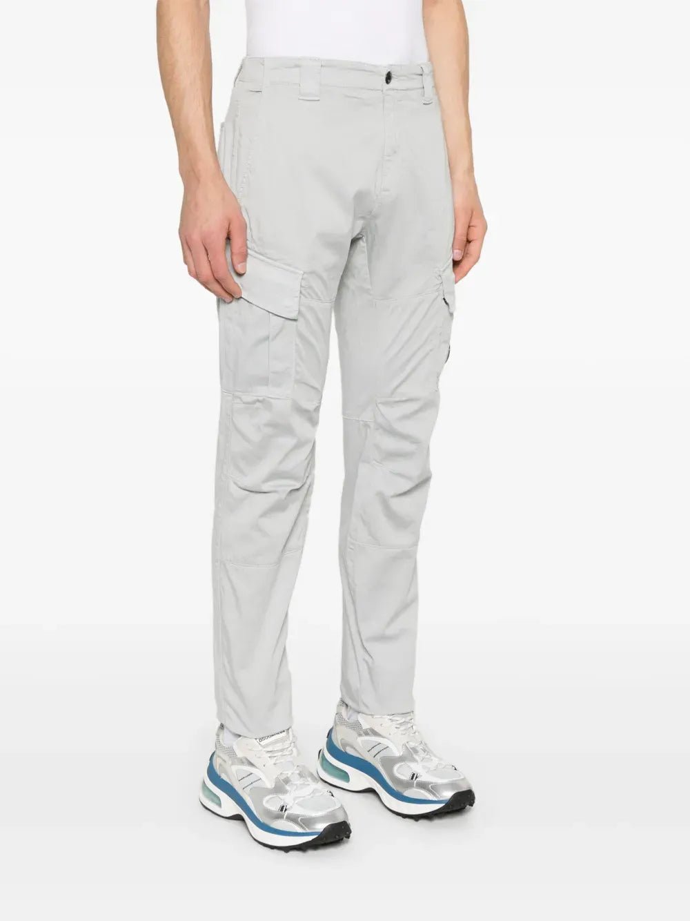 C.P. COMPANY - Pantalon cargo en satin extensible Gris - Lothaire