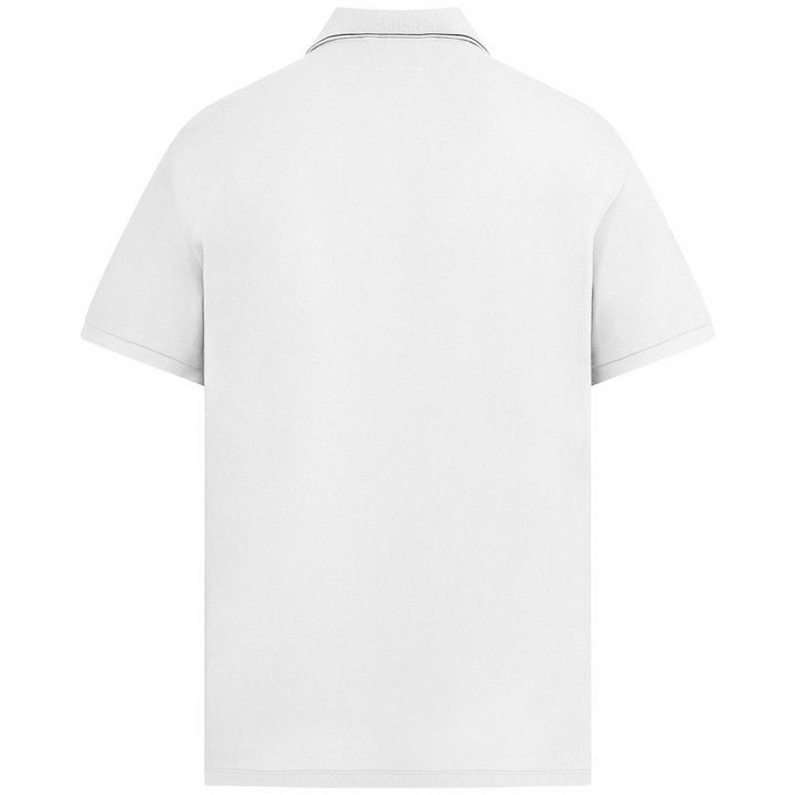 C.P. COMPANY - Polo à Logo Brodé en Coton Stretch Blanc Cassé - Lothaire