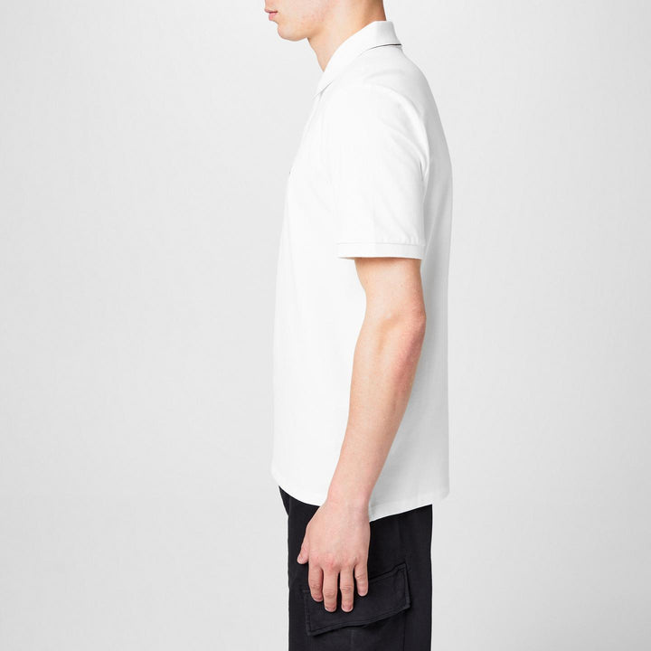 C.P. COMPANY - Polo à Logo Brodé en Coton Stretch Blanc Cassé - Lothaire