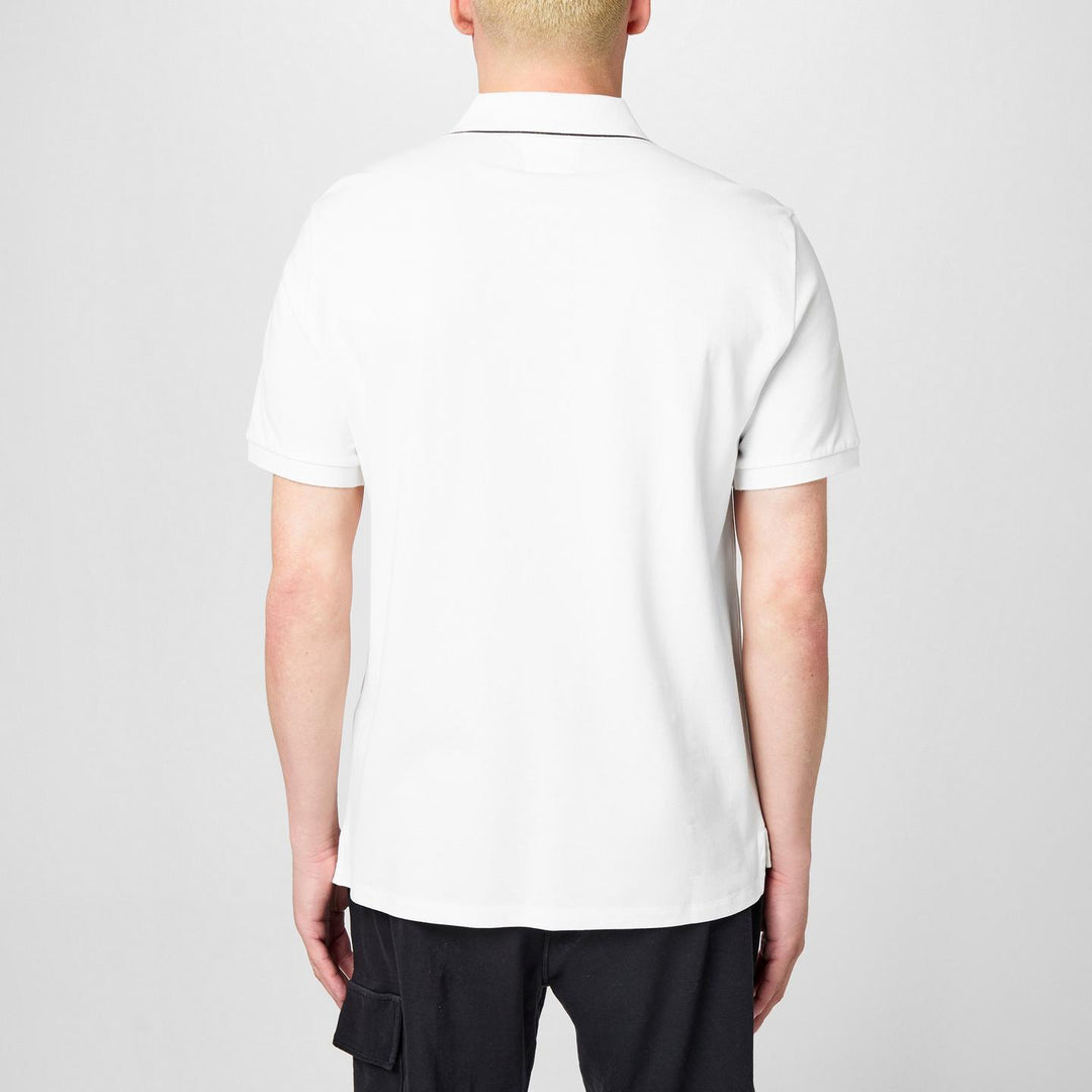 C.P. COMPANY - Polo à Logo Brodé en Coton Stretch Blanc Cassé - Lothaire