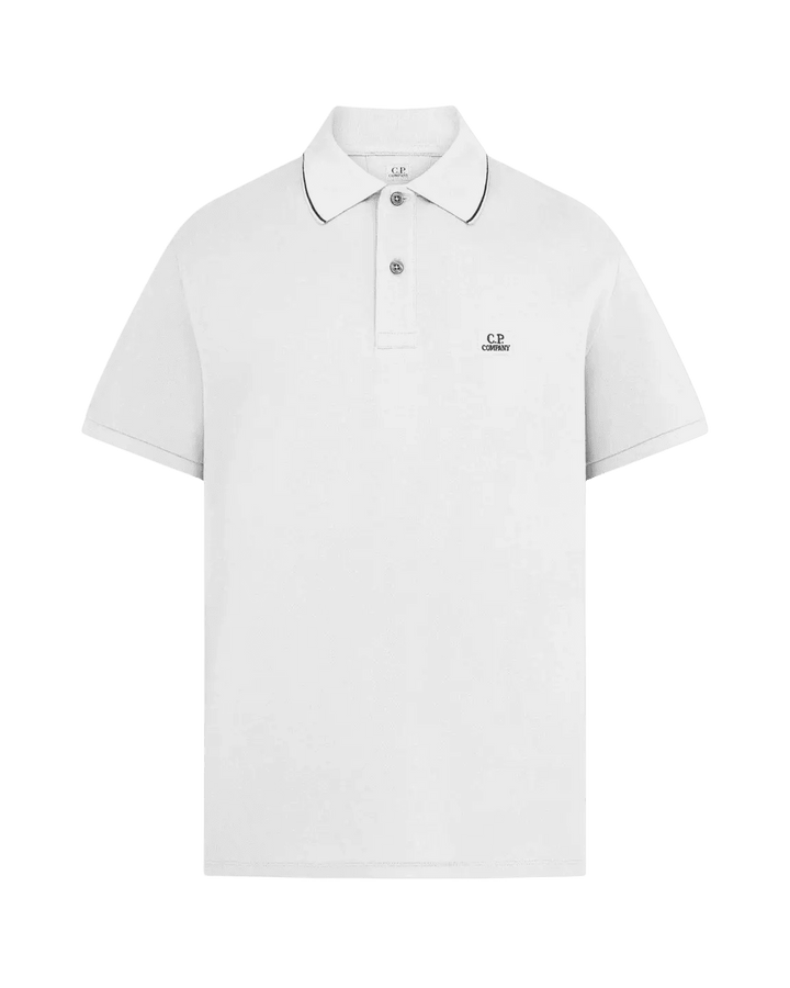 C.P. COMPANY - Polo à Logo Brodé en Coton Stretch Blanc Cassé - Lothaire