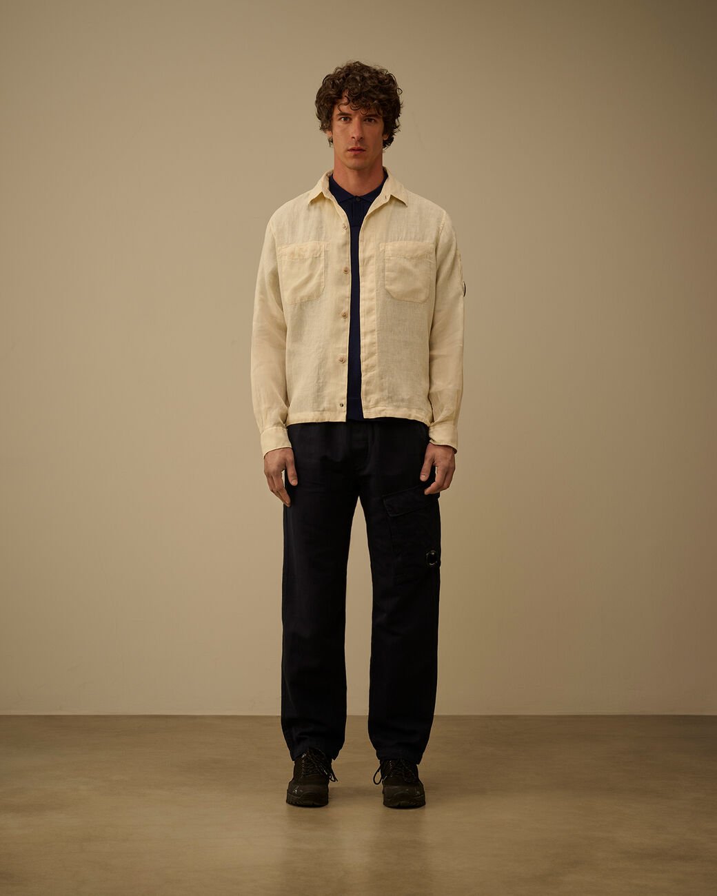 C.P. COMPANY - Polo en Fil de Coton Lisle Bleu Marine - Lothaire