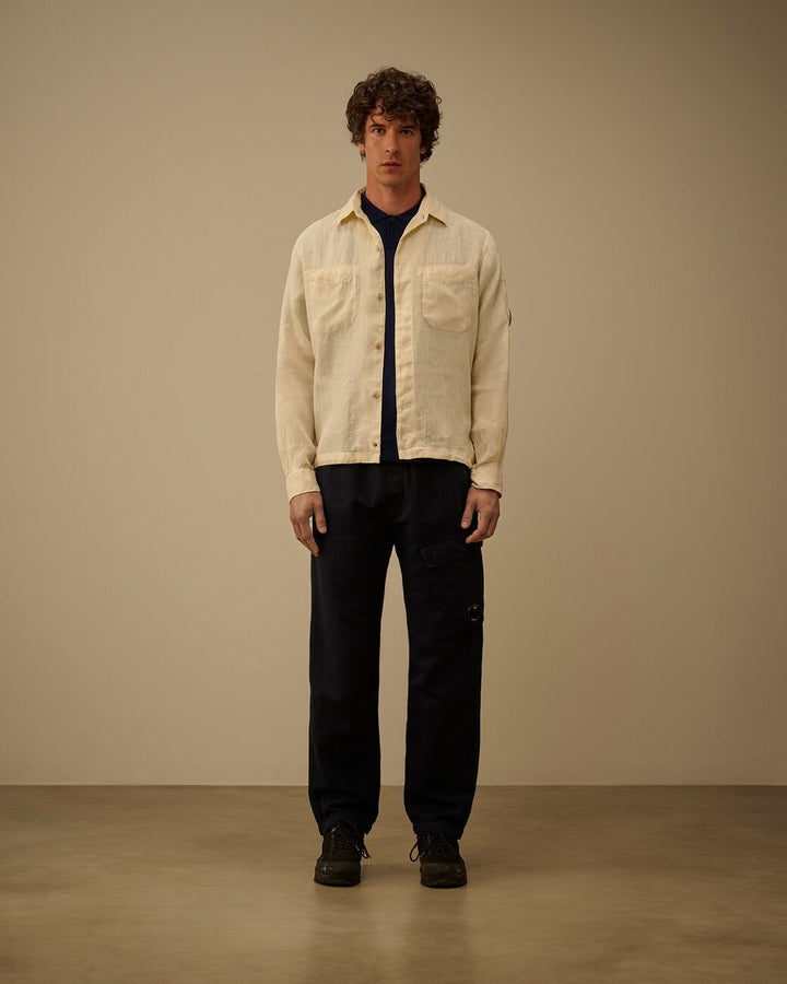 C.P. COMPANY - Polo en Fil de Coton Lisle Bleu Marine - Lothaire