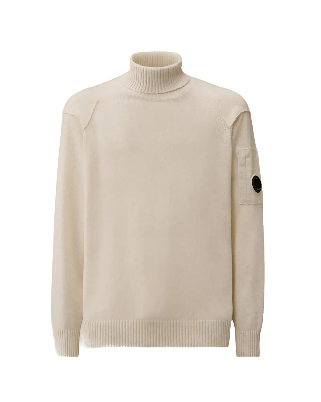 C.P. COMPANY - Pull à col roulé confectionné en Lambswool GRS Blanc - Lothaire