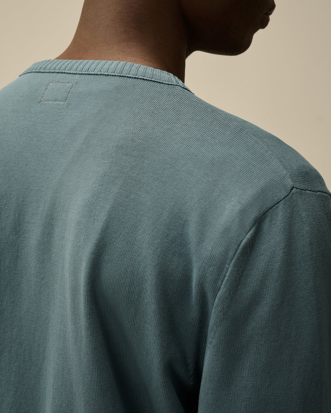 C.P. COMPANY - Pull à col roulé en coton Old Dyed Bleu vert - Lothaire