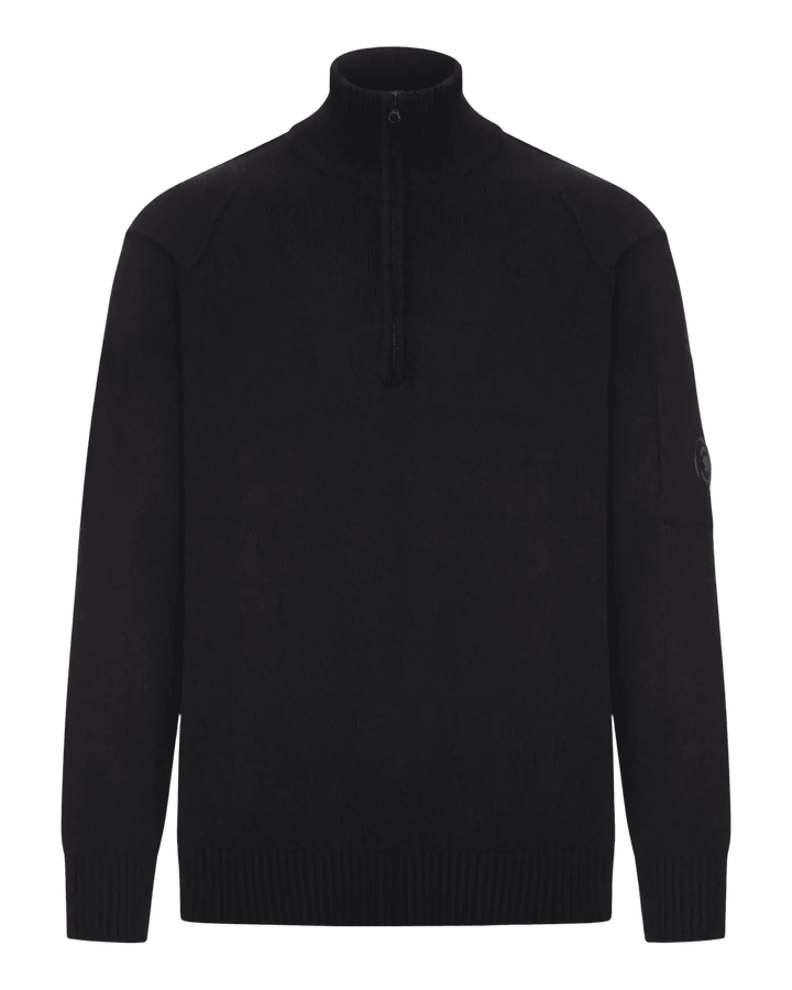 C.P. COMPANY - Pull à col roulé zippé en laine Noir - Lothaire