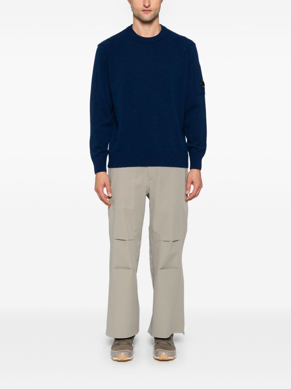 C.P. COMPANY - Pull col rond bleu nuit - Lothaire