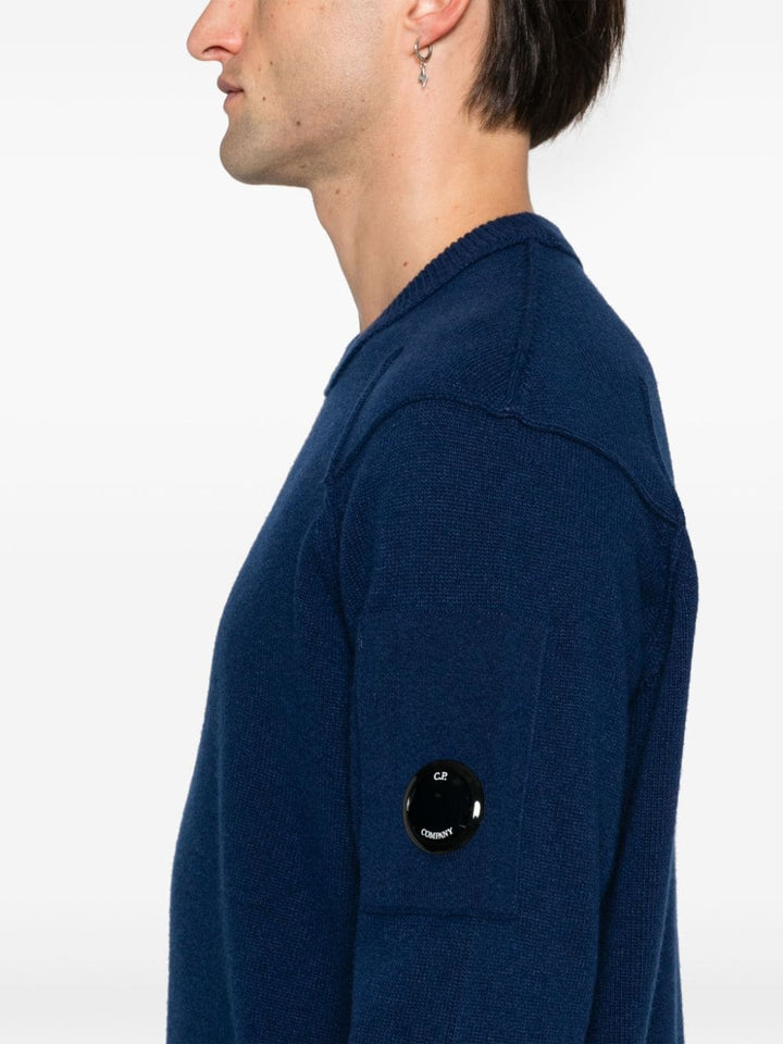 C.P. COMPANY - Pull col rond bleu nuit - Lothaire