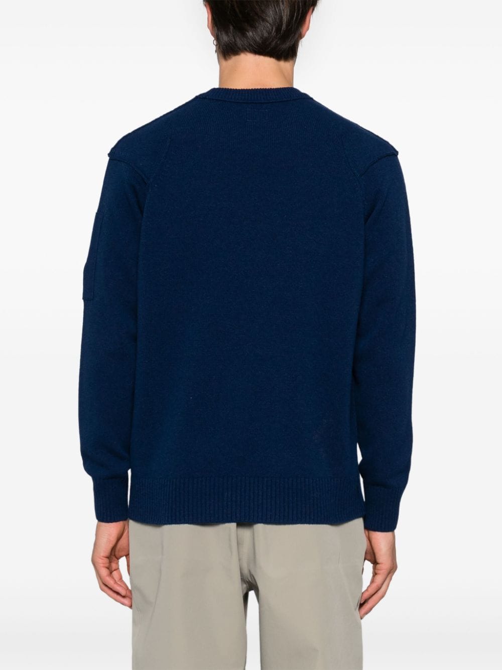 C.P. COMPANY - Pull col rond bleu nuit - Lothaire