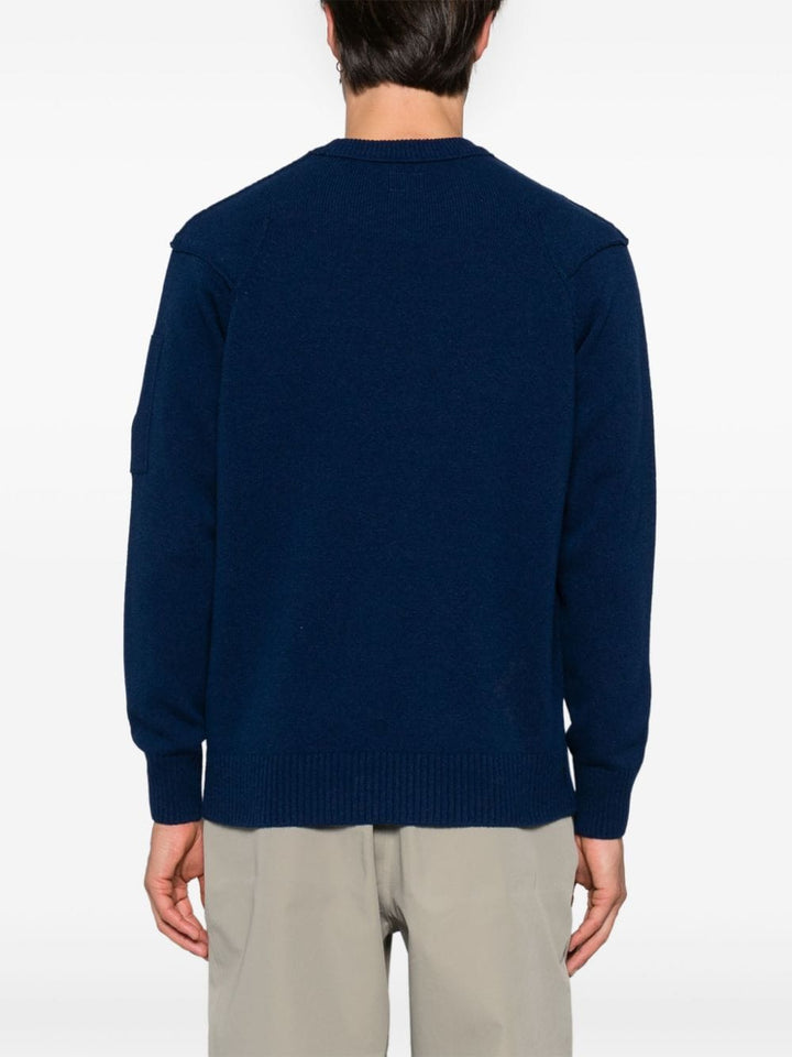 C.P. COMPANY - Pull col rond bleu nuit - Lothaire
