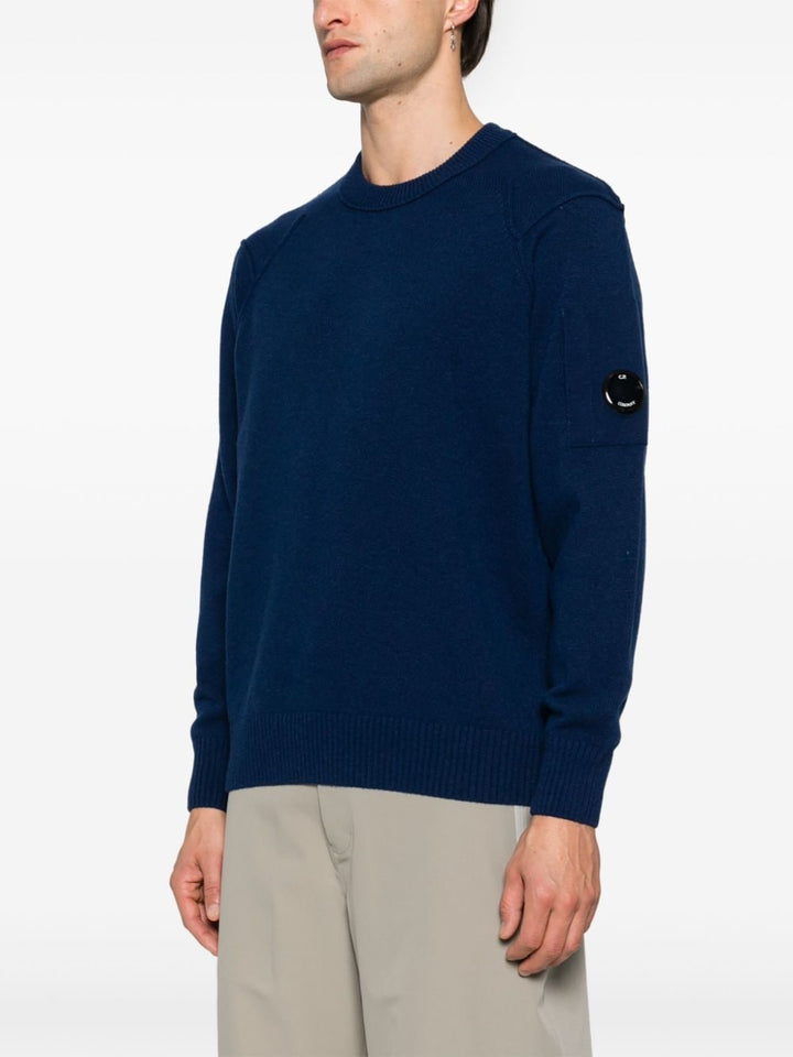 C.P. COMPANY - Pull col rond bleu nuit - Lothaire