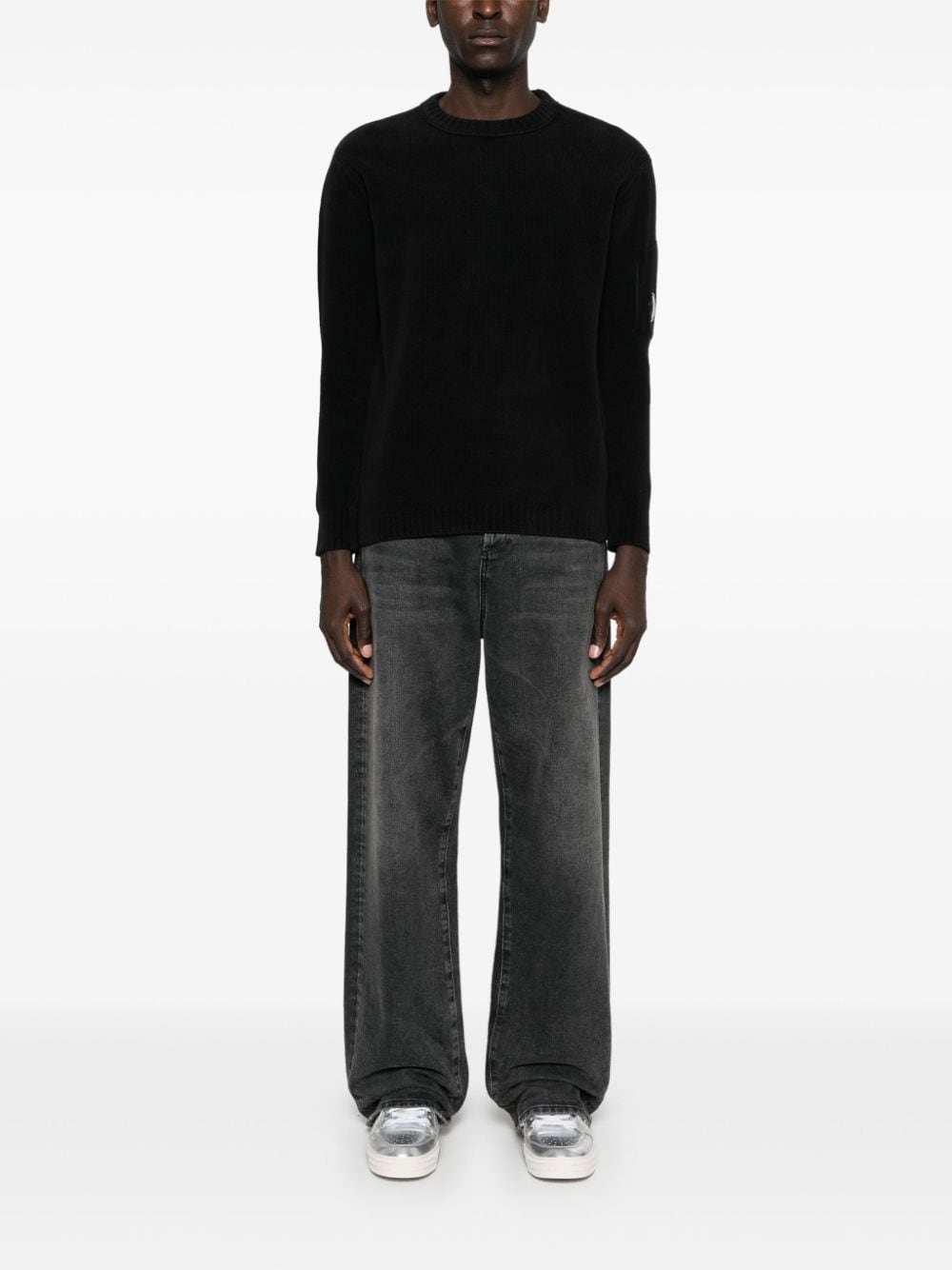 C.P. COMPANY - Pull col rond noir - Lothaire