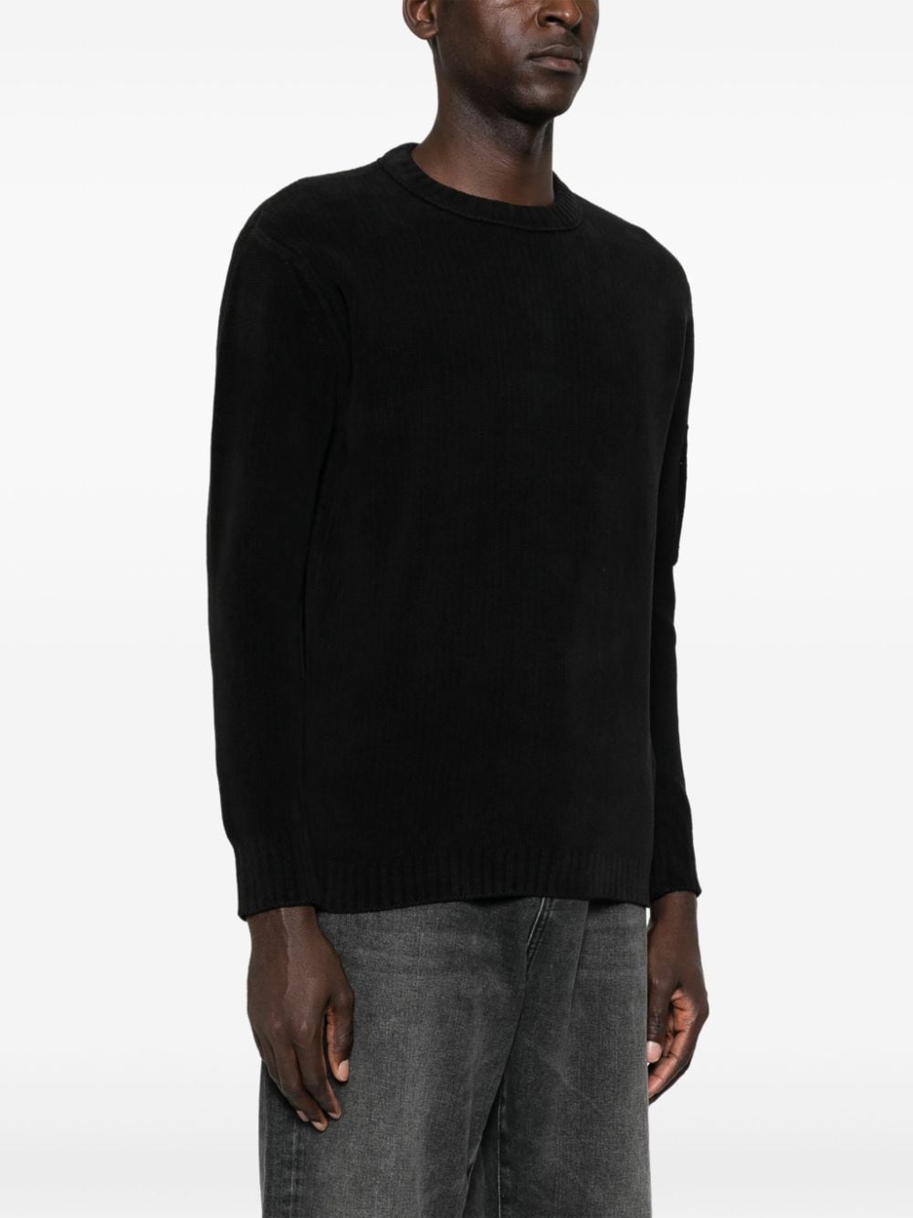 C.P. COMPANY - Pull col rond noir - Lothaire