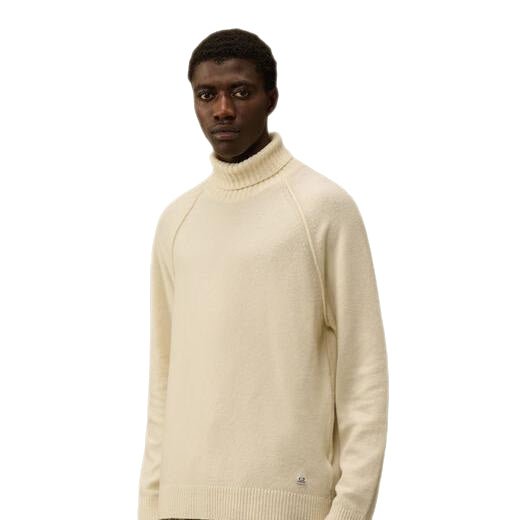 C.P. COMPANY - Pull col roulé en Alpaga crème - Lothaire