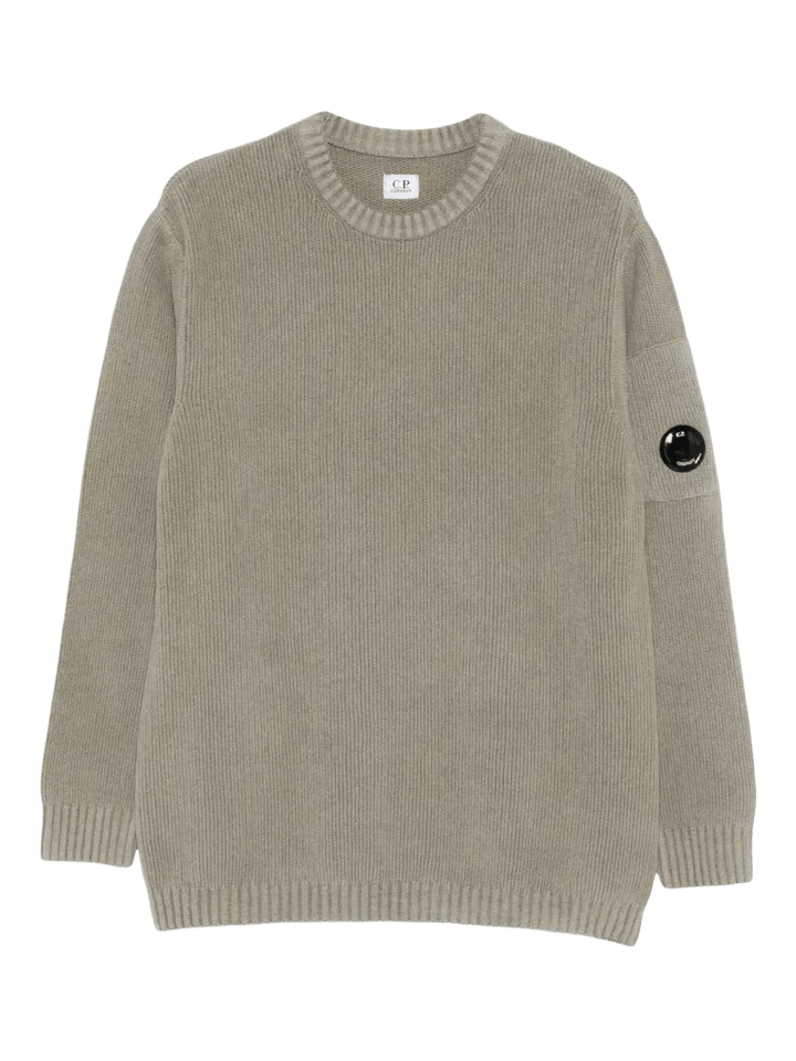 C.P. COMPANY - Pull en Coton à Design Côtelé Gris - Lothaire