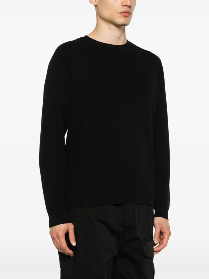 C.P. COMPANY - Pull en Maille Nervurée Noir - Lothaire
