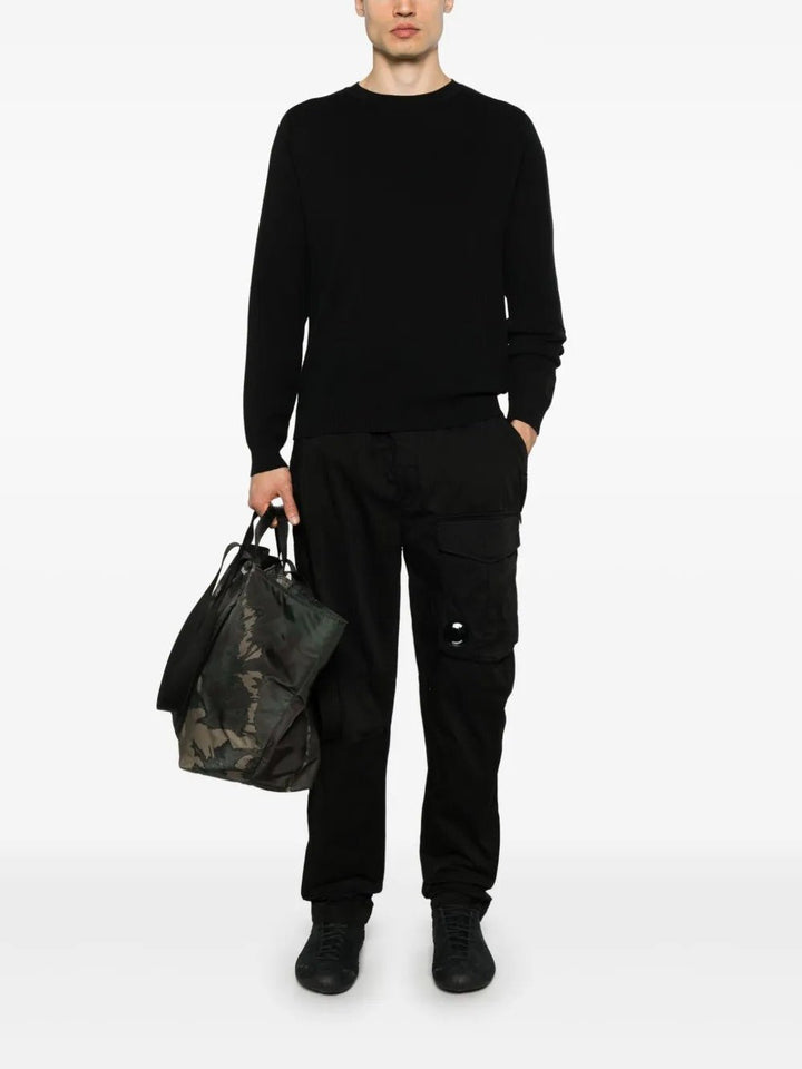 C.P. COMPANY - Pull en Maille Nervurée Noir - Lothaire