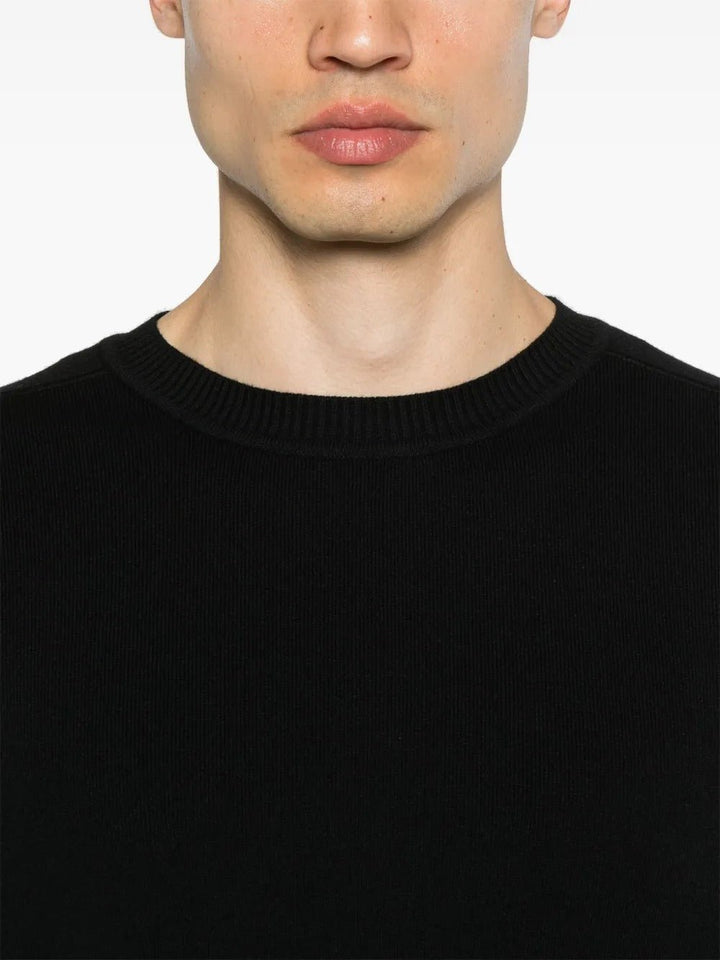 C.P. COMPANY - Pull en Maille Nervurée Noir - Lothaire