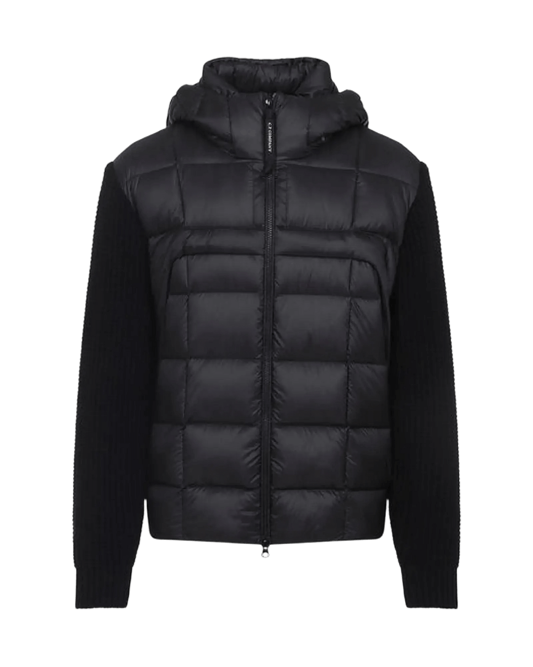 C.P. COMPANY - Pull Extrafine Merino Wool Mixed Full Zip Goggle Sweater Noir - Lothaire