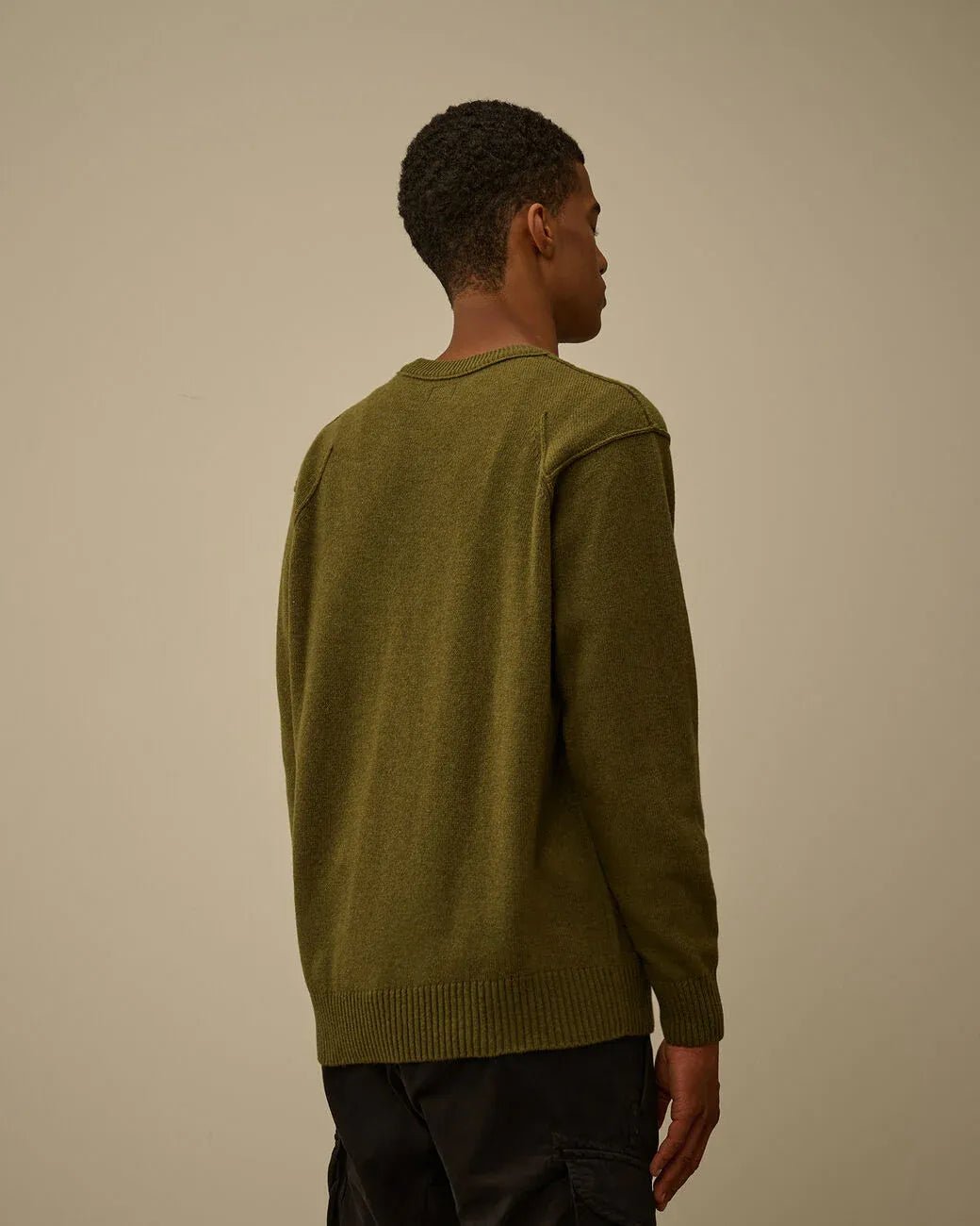 C.P. Company - Pull Lambswool GRS Crewneck Lens Sweater Ivy Green - Lothaire