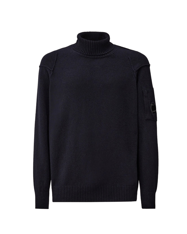 C.P. COMPANY - Pull Lambswool GRS Turtleneck Total Eclipse - Lothaire