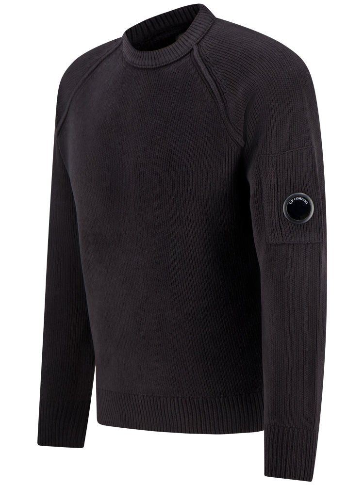 C.P. COMPANY - Pull Lens en coton chenille Noir - Lothaire