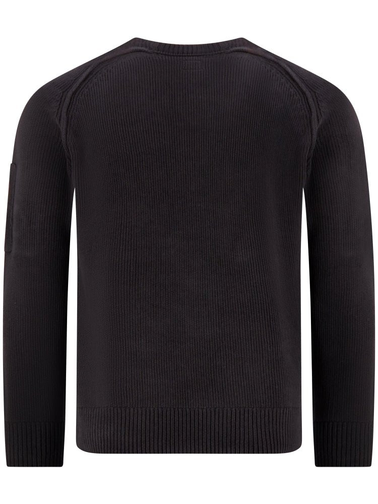 C.P. COMPANY - Pull Lens en coton chenille Noir - Lothaire