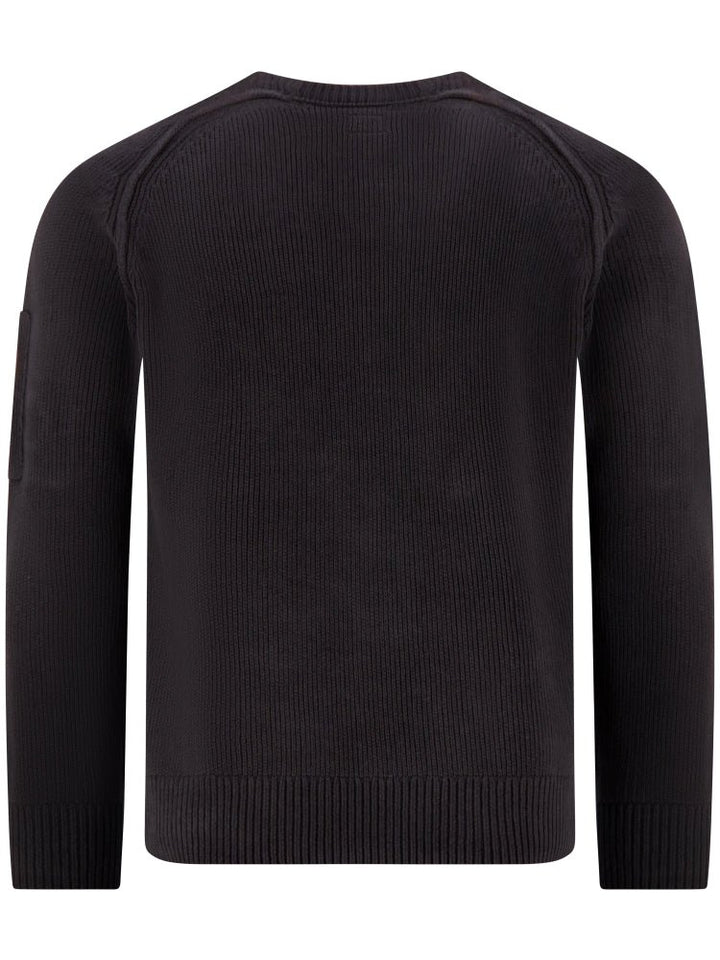 C.P. COMPANY - Pull Lens en coton chenille Noir - Lothaire