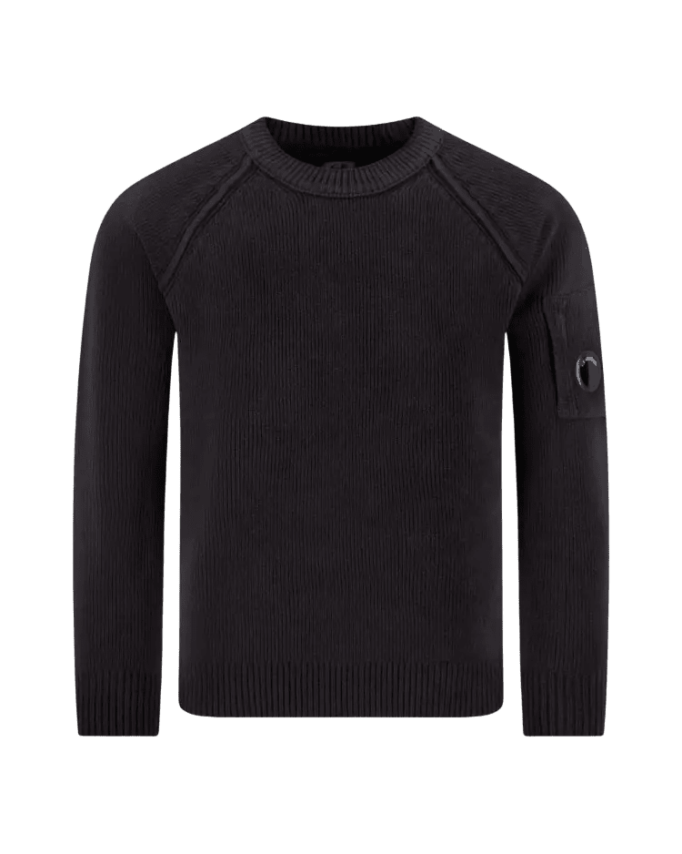 C.P. COMPANY - Pull Lens en coton chenille Noir - Lothaire