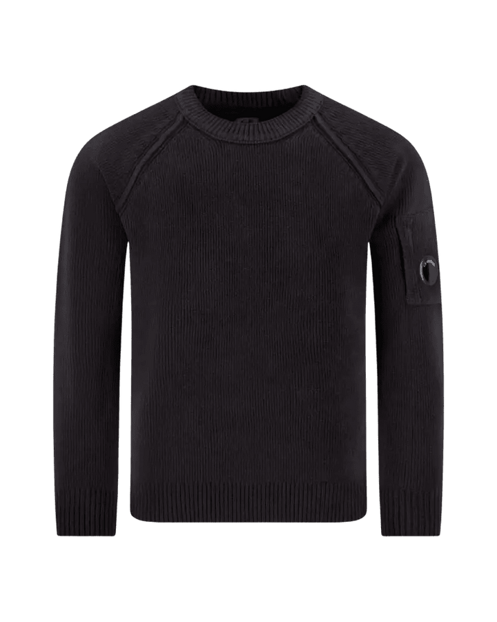 C.P. COMPANY - Pull Lens en coton chenille Noir - Lothaire
