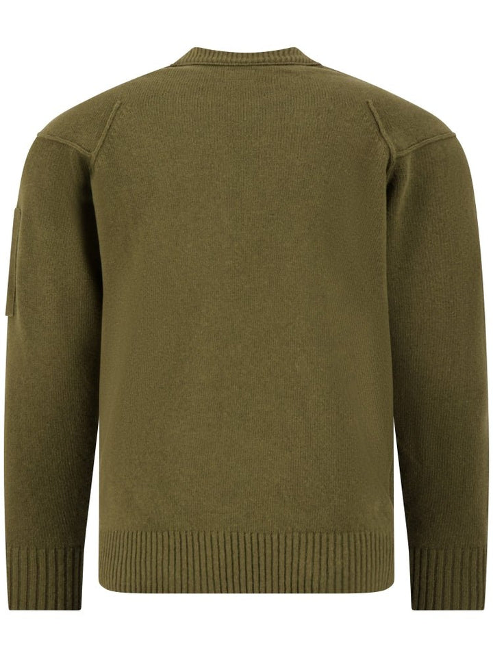 C.P. COMPANY - Pull Lens en laine d’agneau Vert lierre - Lothaire