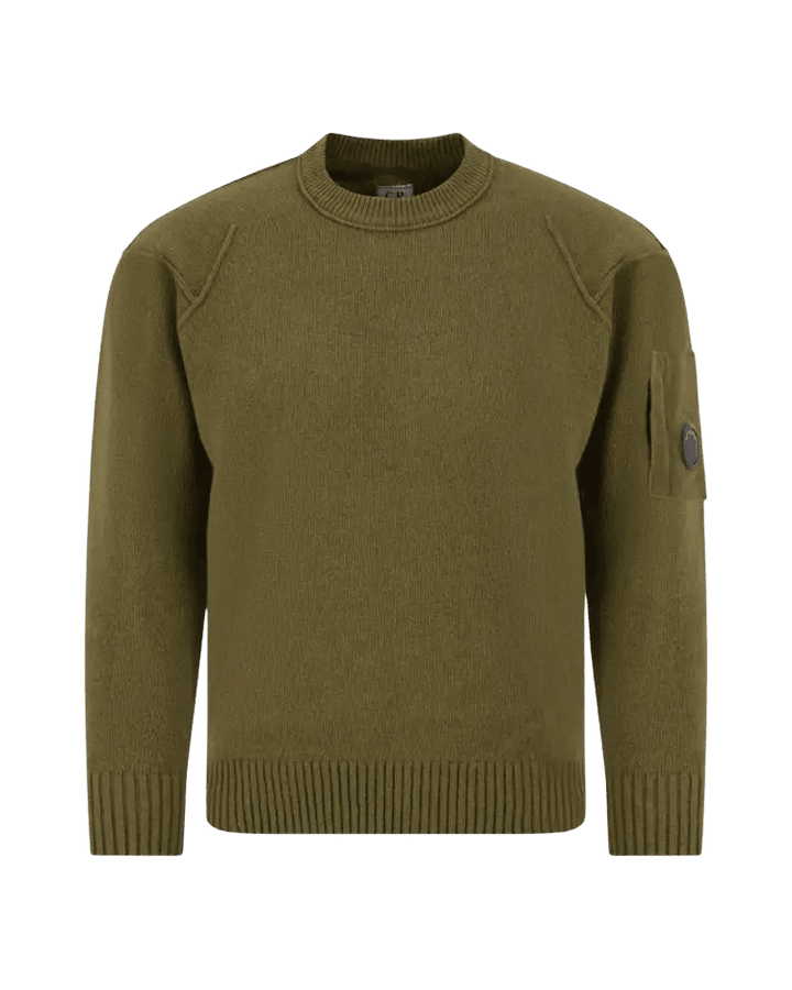 C.P. COMPANY - Pull Lens en laine d’agneau Vert lierre - Lothaire