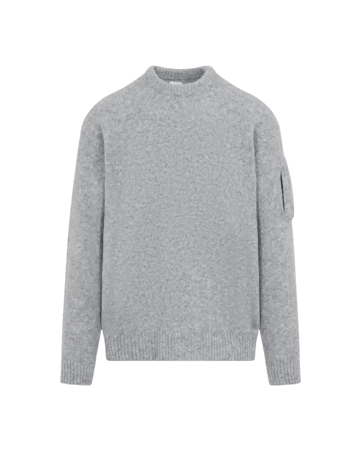 C.P. COMPANY - Pull Lens en Laine Mélangée Gris Chiné - Lothaire