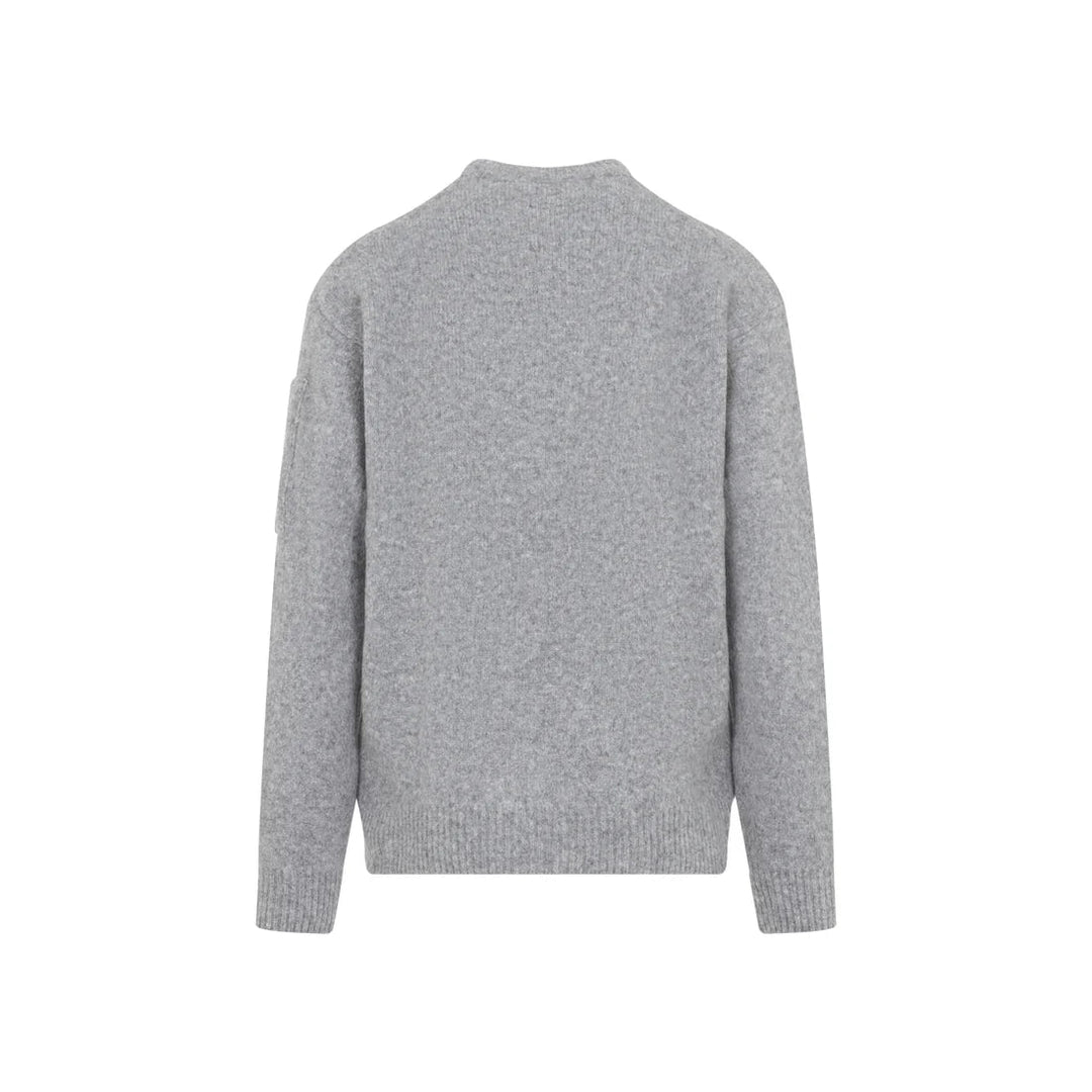C.P. COMPANY - Pull Lens en Laine Mélangée Gris Chiné - Lothaire