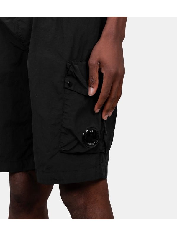 C.P. COMPANY - Short en coton à cordon de serrage Noir - Lothaire