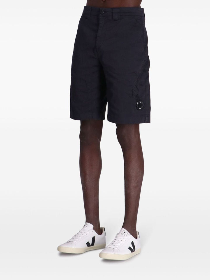 C.P. COMPANY - Short Navy Stretch Sateen Utility - Lothaire