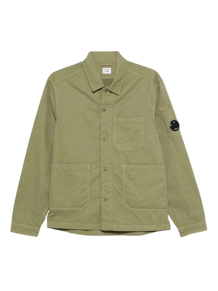 C.P. Company - Surchemise Diagonal Flatt Nylon Button Overshirt Capers - Lothaire