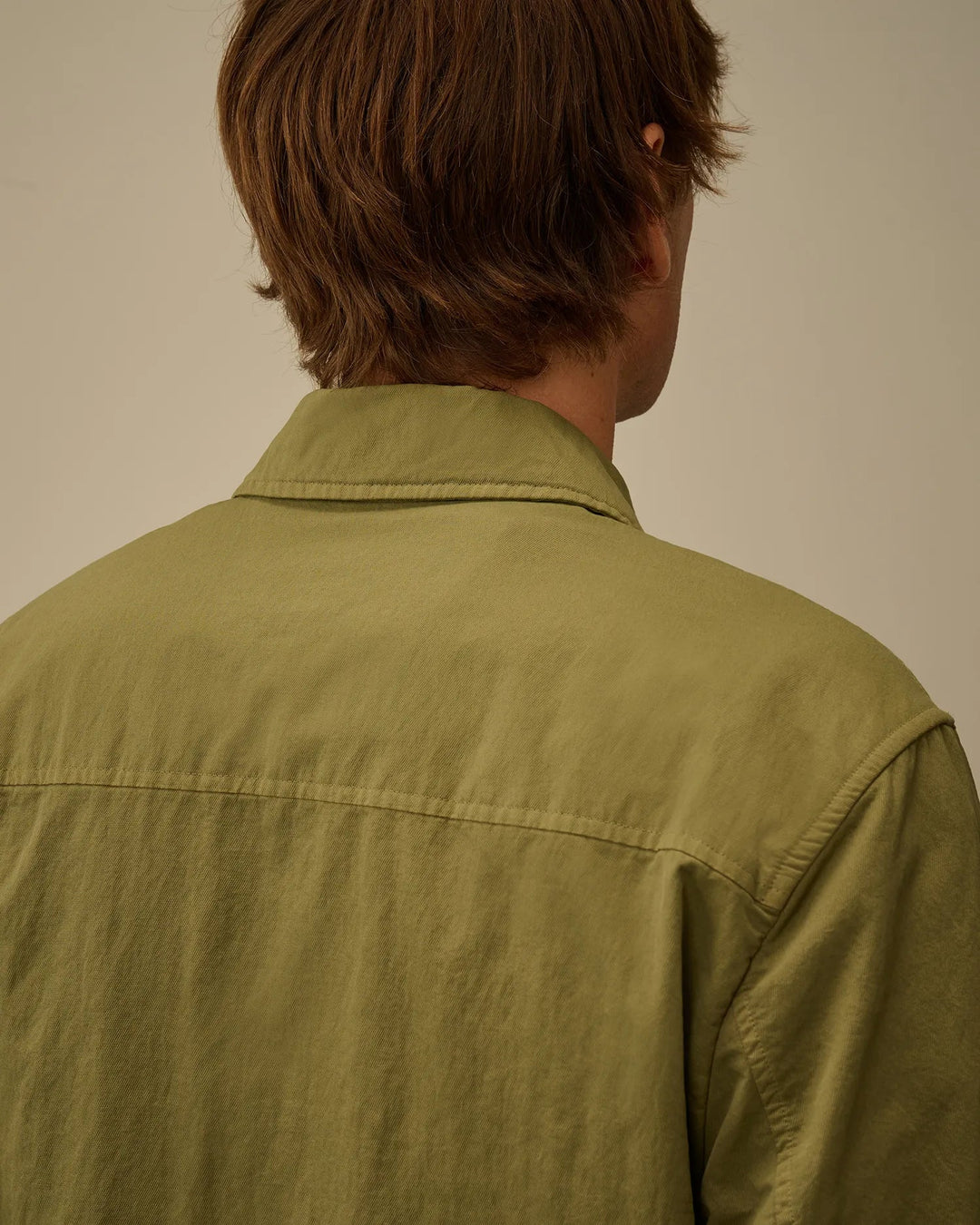 C.P. Company - Surchemise Diagonal Flatt Nylon Button Overshirt Capers - Lothaire