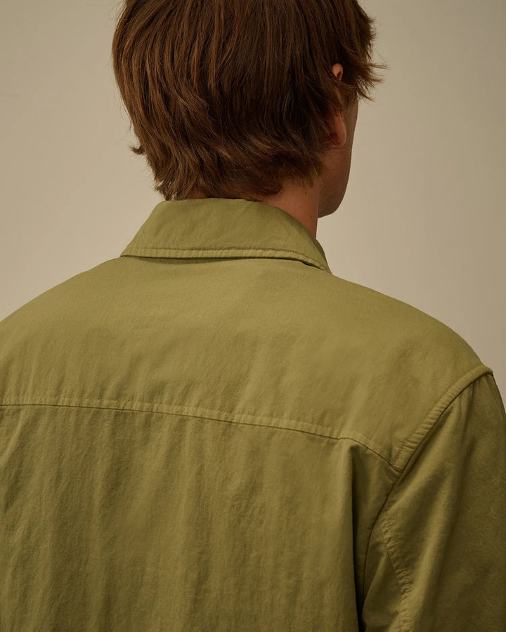 C.P. Company - Surchemise Diagonal Flatt Nylon Button Overshirt Capers - Lothaire
