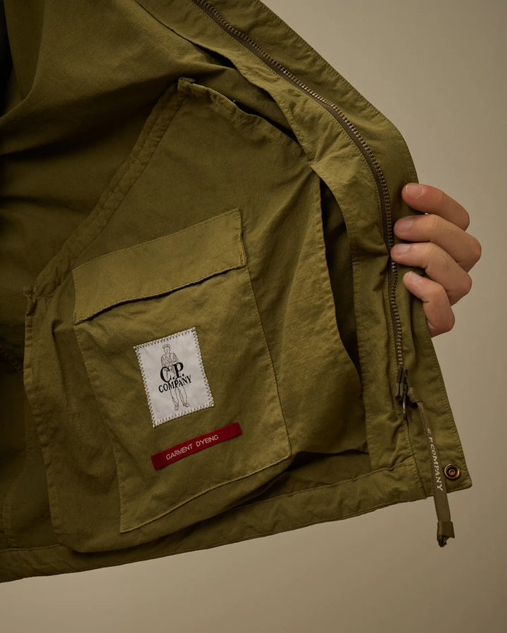 C.P. Company - Surchemise Diagonal Flatt Nylon Button Overshirt Capers - Lothaire