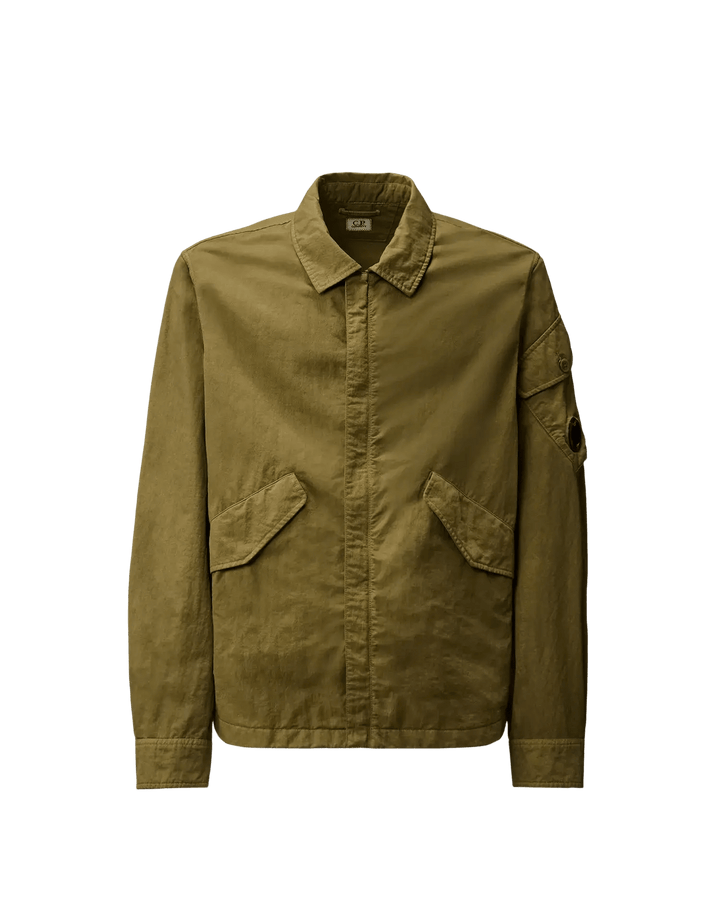 C.P. Company - Surchemise Diagonal Flatt Nylon Button Overshirt Capers - Lothaire