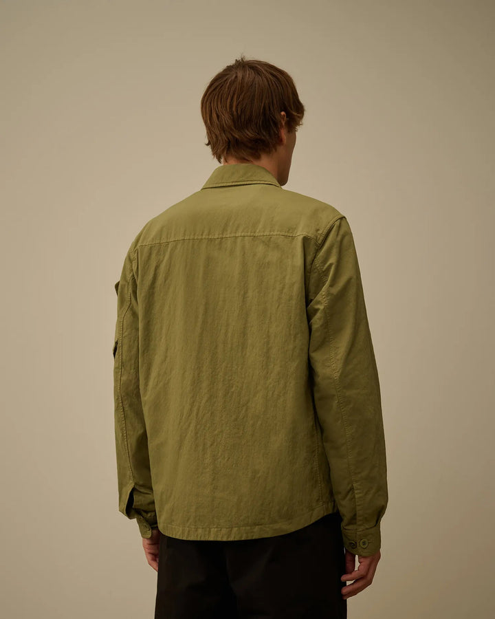 C.P. Company - Surchemise Diagonal Flatt Nylon Button Overshirt Capers - Lothaire