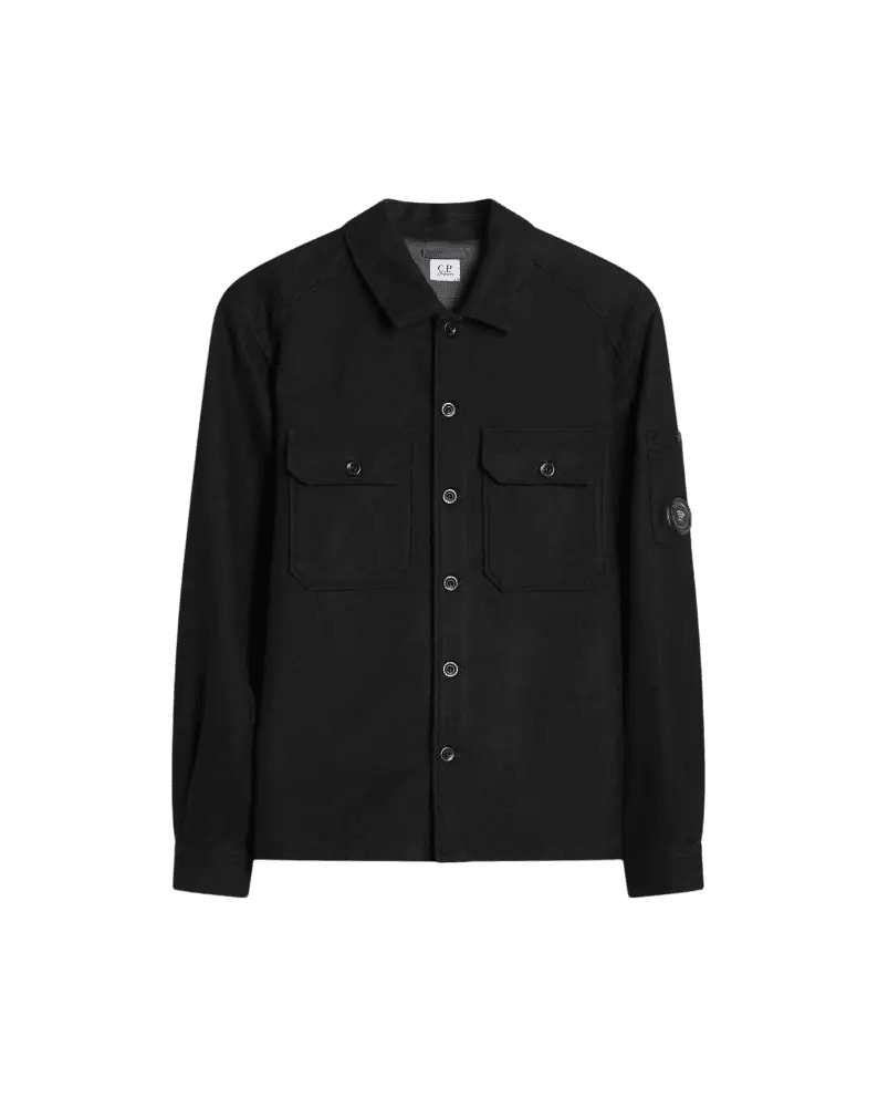 C.P. COMPANY - Surchemise Lens en laine Noir - Lothaire