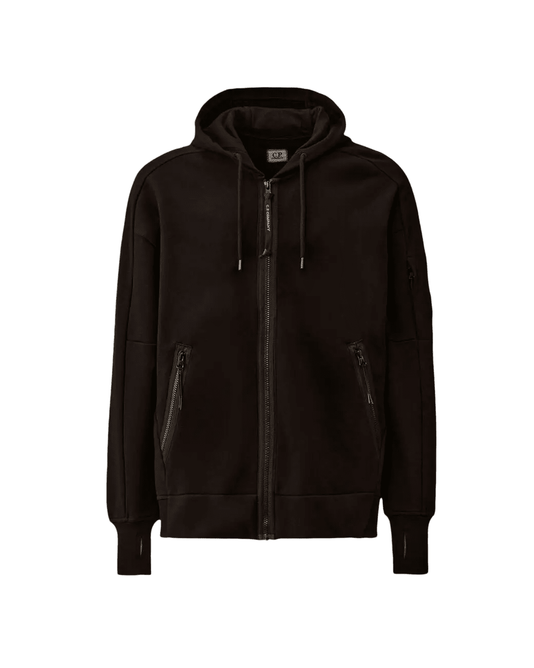 C.P. Company - Sweat à Capuche Zippé Noir - Lothaire