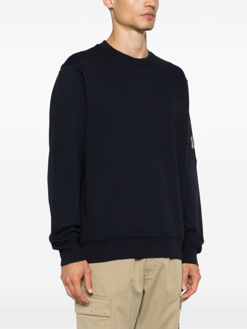 C.P. COMPANY - sweat à détail verre de lunette signature bleu eclipse - Lothaire