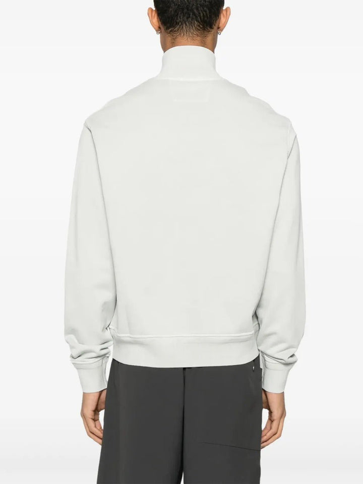 C.P. COMPANY - Sweat en Polaire Diagonal Blanc - Lothaire