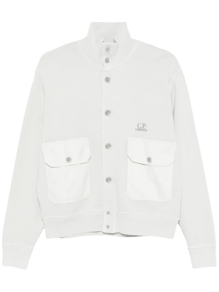 C.P. COMPANY - Sweat en Polaire Diagonal Blanc - Lothaire